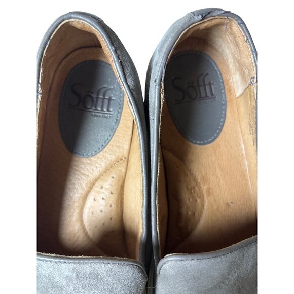 Sofft Somers Slip On Shoes Size 6 Snare Gray Flats Comfort Suede Leather Loafer - Picture 7 of 11